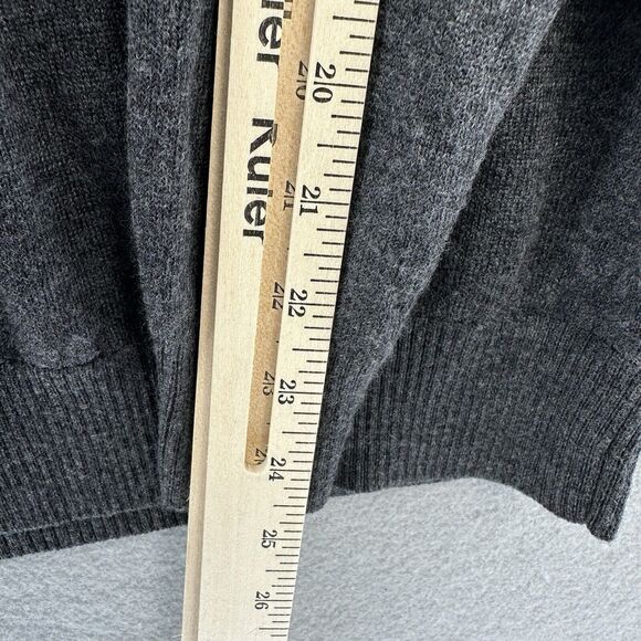 Banana Republic 100% Extra Fine Merino Wool V Neck Sweater Gray Men’s L Preppy - Picture 7 of 7